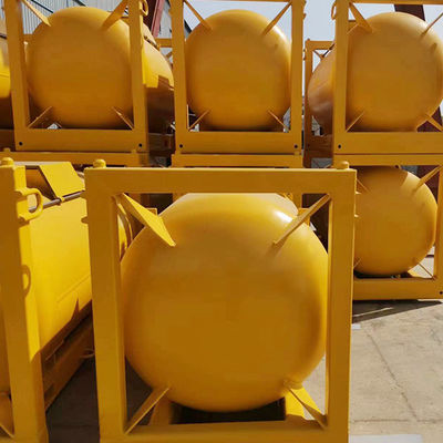 पीरोफोरिक तरल पदार्थों के लिए संयुक्त राष्ट्र T21 पोर्टेबल रासायनिक भंडारण टैंक 7520L 6 बार MAWP 18.2 बार परीक्षण किया गया